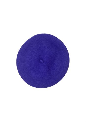 Elegant blå baret i 100% merinould fra MARGOT