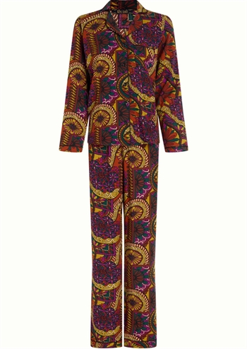 Smuk pyjamas i farverigt print med knappeåbning fra King Louie