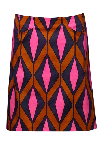 Skøn retro nederdel med forlommer, hækleri og skøn pasform fra du Milde