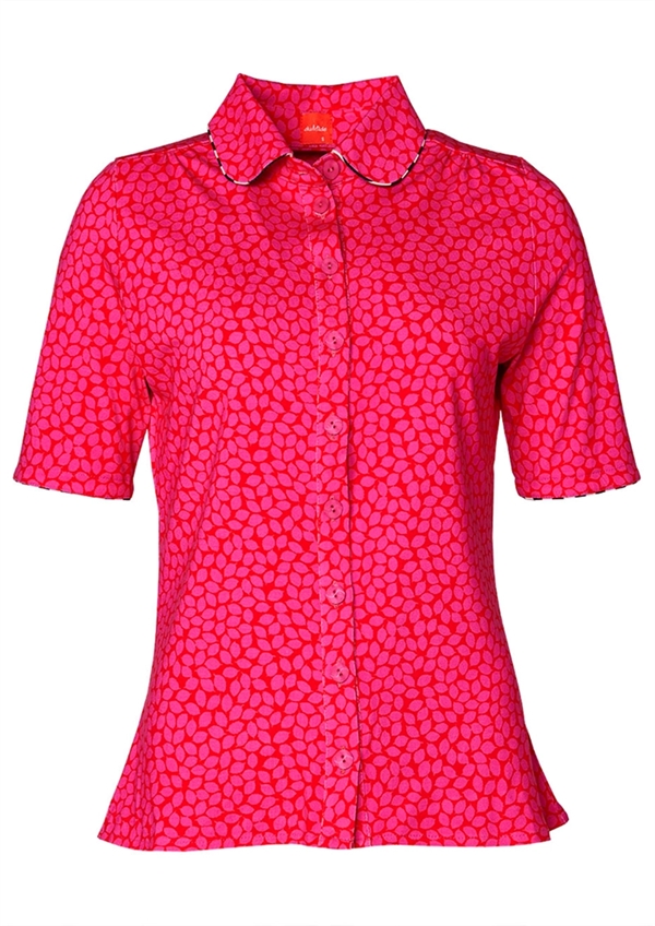 Pink kortærmet skjorte med print fra du Milde