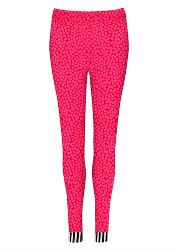 Pink leggins med print og detaljer fra du Milde