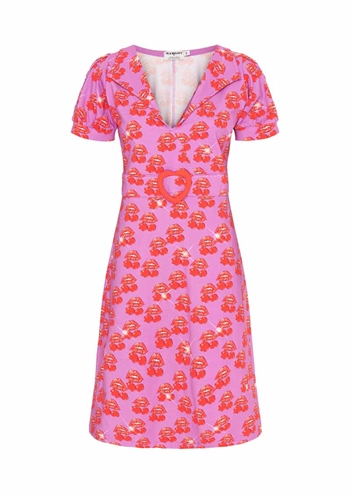 <h2>Lilla retro kjole med sød krave og print med kirsebær fra MARGOT</h2>