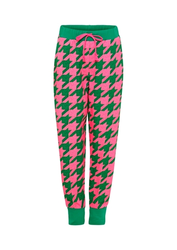Grønne og pink bukser med lommer og snøre i taljen fra MARGOT
