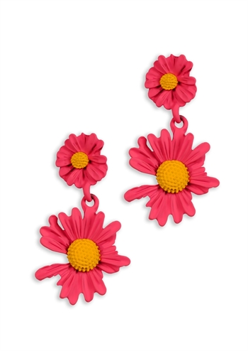 Sødeste pink, nikkelfrie blomster øreringe fra MARGOT