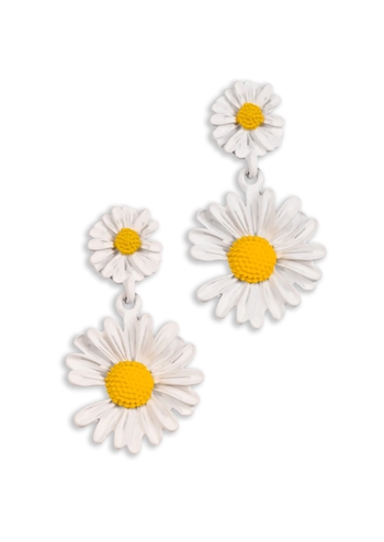 Sødeste hvide, nikkelfrie blomster øreringe fra MARGOT