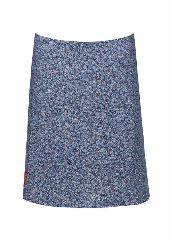 Blå nederdel med skønt print fra du Milde