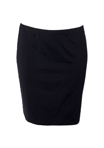 Behagelig strækbar basic sort underskirt/nederdel fra du Milde