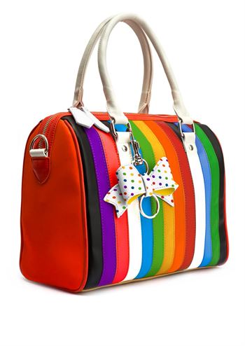 Regnbuefarvet taske med striber fra Lola Ramona