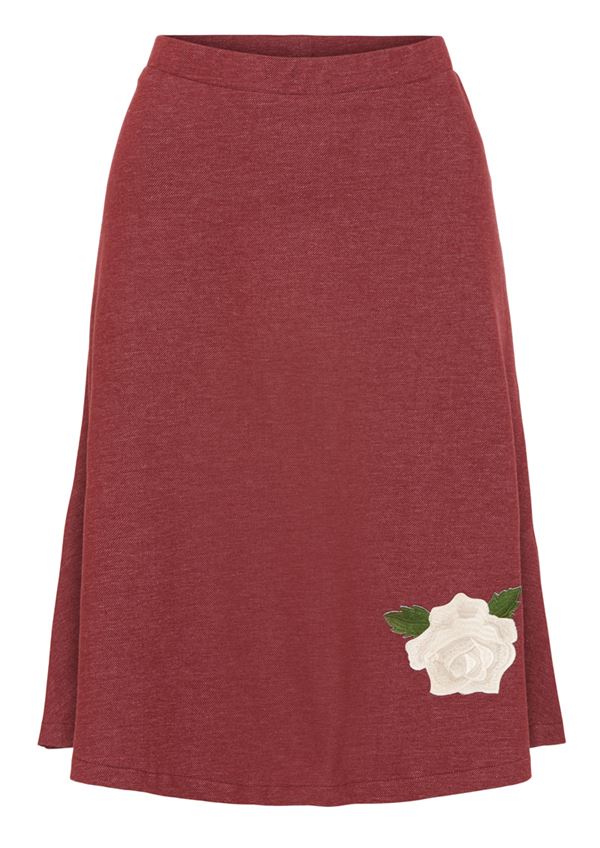 Rød nederdel med blomst fra MARGOT