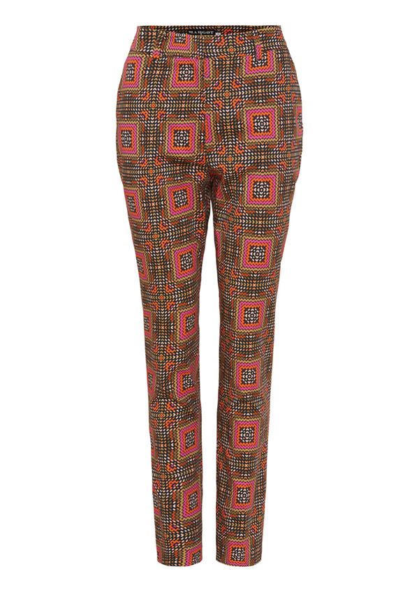 Brune retro bukser med grafisk print fra MARGOT