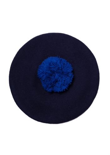 Marineblå baret med kvast fra MARGOT